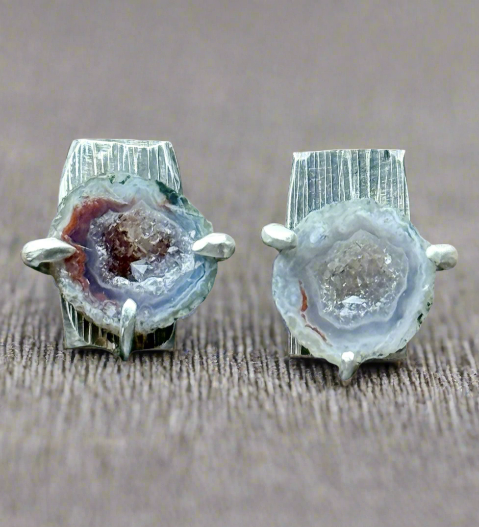 Tabasco Geode Stud Earrings